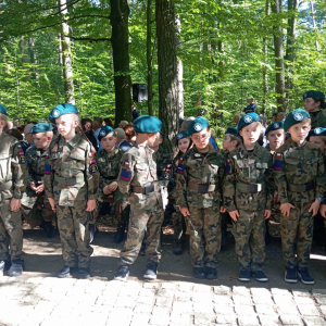 Nienadowskie Orlęta podczas uroczystości w Turzy