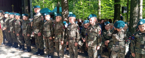 Nienadowskie Orlęta podczas uroczystości w Turzy