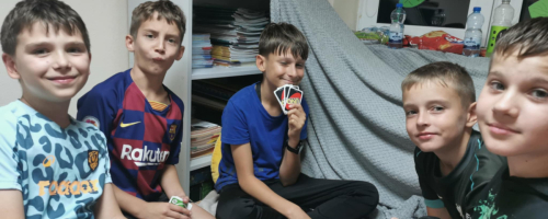 Wieczór gier planszowych w klasie 5