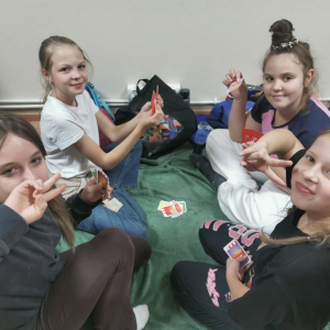 Wieczór gier planszowych w klasie 5