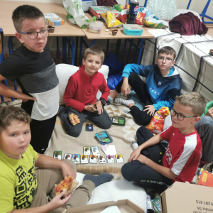 Wieczór gier planszowych w klasie 5