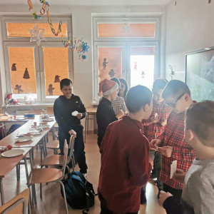 Wspólne kolędowanie w klasie 5!