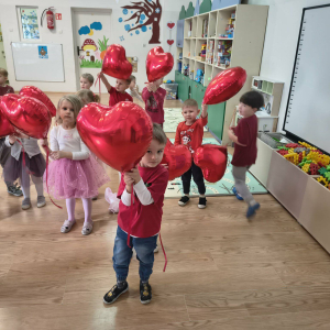 Walentynki w grupie 3-4 latków