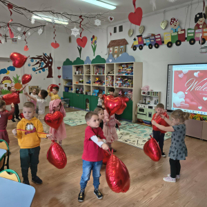 Walentynki w grupie 3-4 latków
