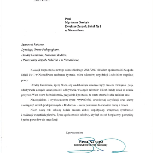 Uroczyste rozpoczęcie roku szkolnego 2026/2027